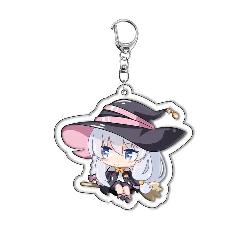 Anime Wandering Witch:The Journey of Elaina Acrylic Keychain Pendant Elaina Cartoon Creative Accessories Friends Gifts