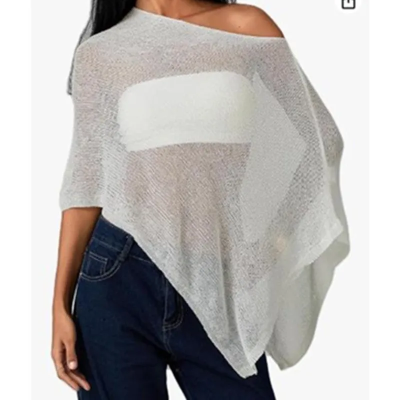 

Yiiciovy женские прозрачные купальники накидки топы Holioday пляжная накидка шаль накидки купальник бикини вязаный купальный костюм пляжная рубашка