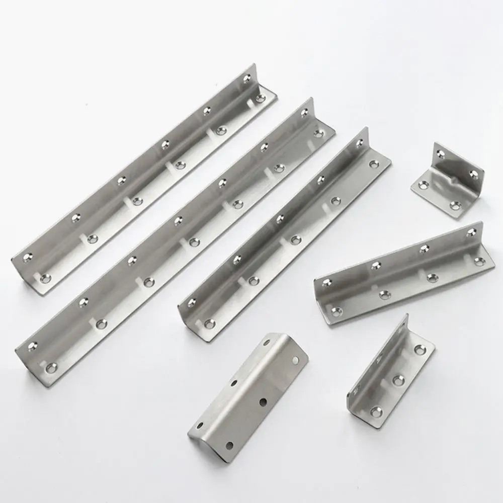 1PC Thicken Extended Stainless Steel Angle Corner Code L Shape 90 Degree Brackets Fasteners Protector Stand Supporting Hardware