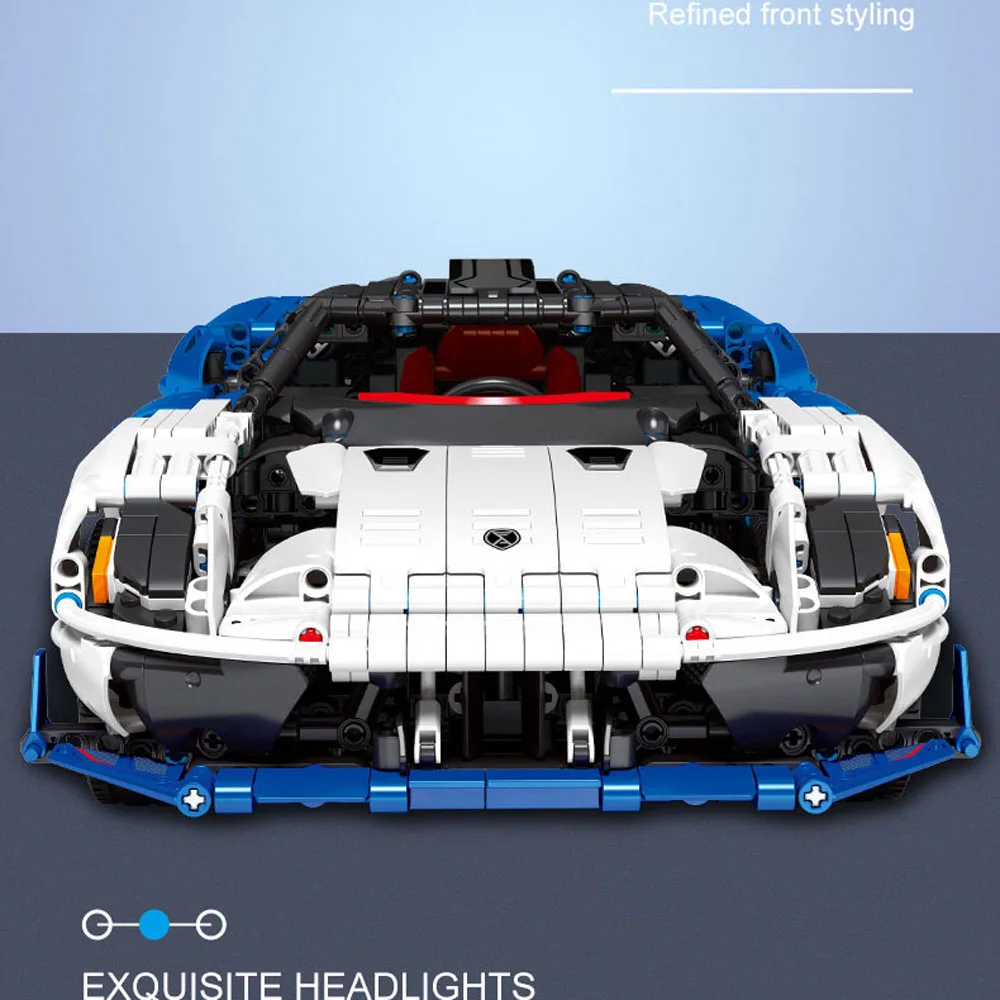 

Technical Building Block 1:10 Scale Super Sport Car Cyber 2077 Italia Horse SP3JC 2.4Ghz Remote Control Vehicle Brick Rc Toys