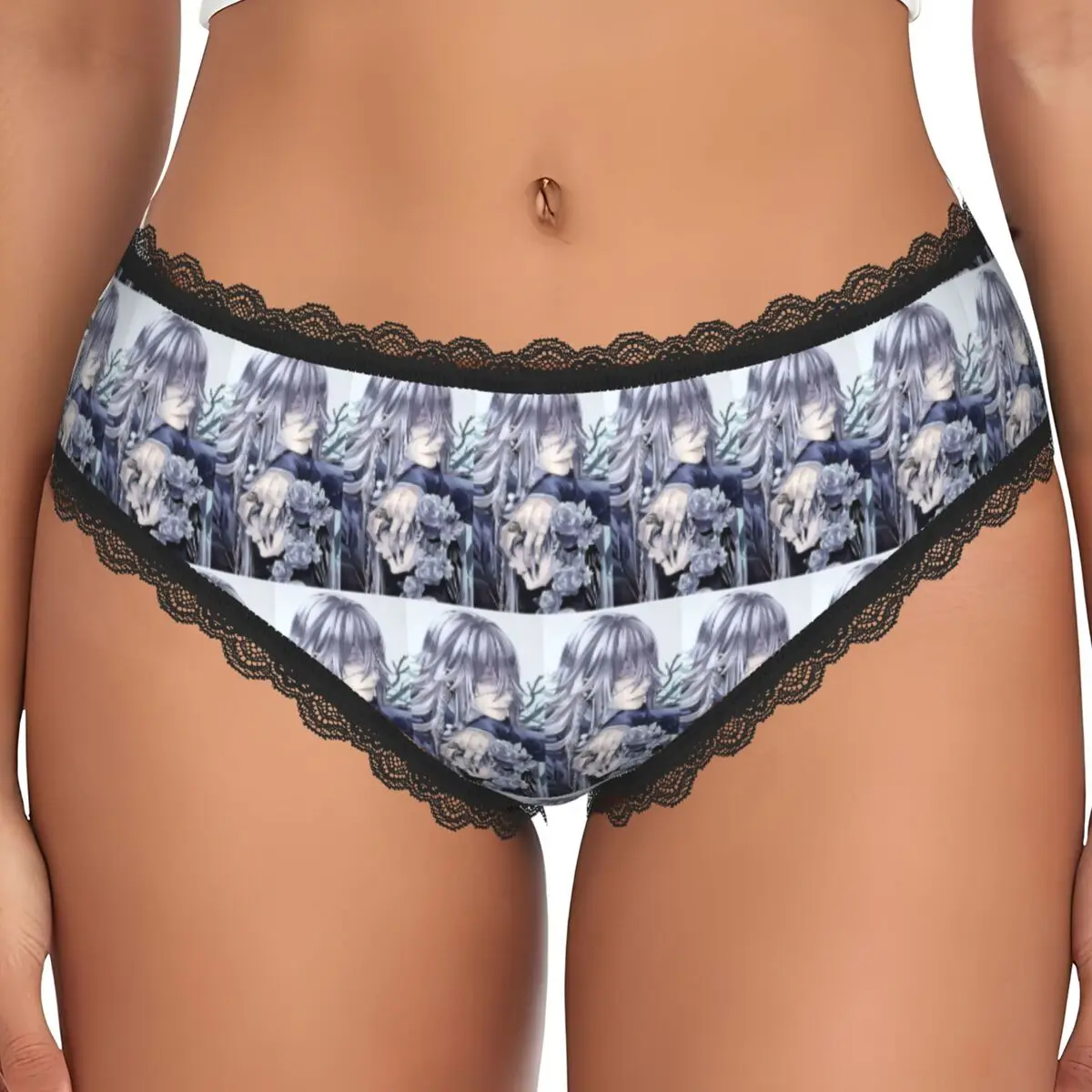 Custom Undertaker Black Butler Panties Briefs Women's Comfort Briefs Underwear Breathable Female Underpants