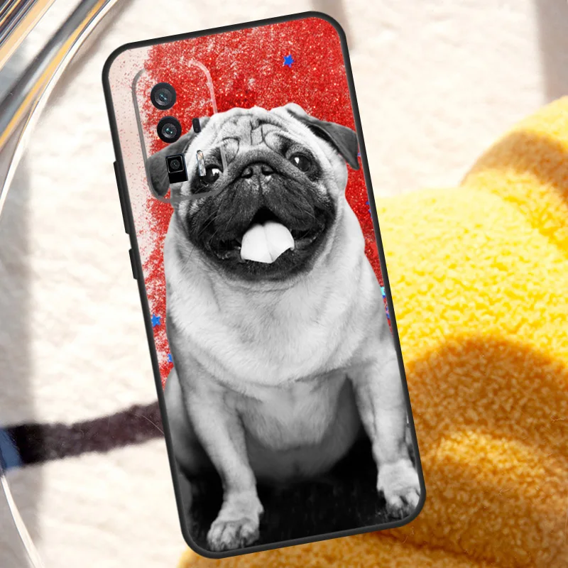 CUTE PUPPY PUG DOG MOPS Case For POCO X3 X4 X5 X6 Pro M5s M6 F3 F5 Xiaomi 14 13 Ultra 12 Lite 11T 12T 13T Pro Cover