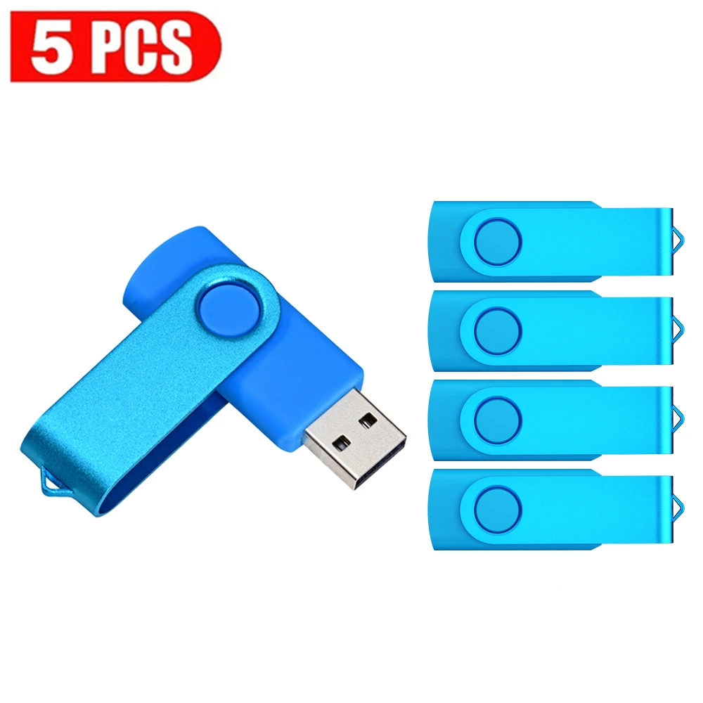 Lote de 5 unidades de memoria USB de pequeña capacidad, 1GB, 2GB, 4GB, USB 2,0, memoria flash