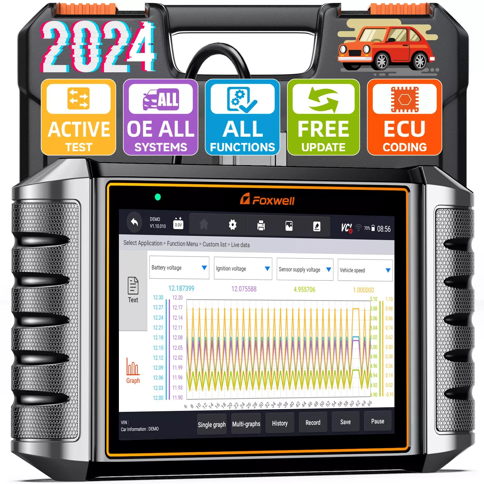 

FOXWELL NT710 for BMW MINI RR All System Active Test Car OBD2 Scanner Car Diagnostic Tool ECU Key Coding Bidirectional Control 3