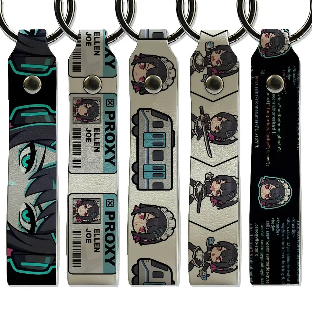 Ellen Joe Zenless Zone Zero Stainless Steel Key Chain Durable Key Holder Unisex Daily Gift Card Holder Charm