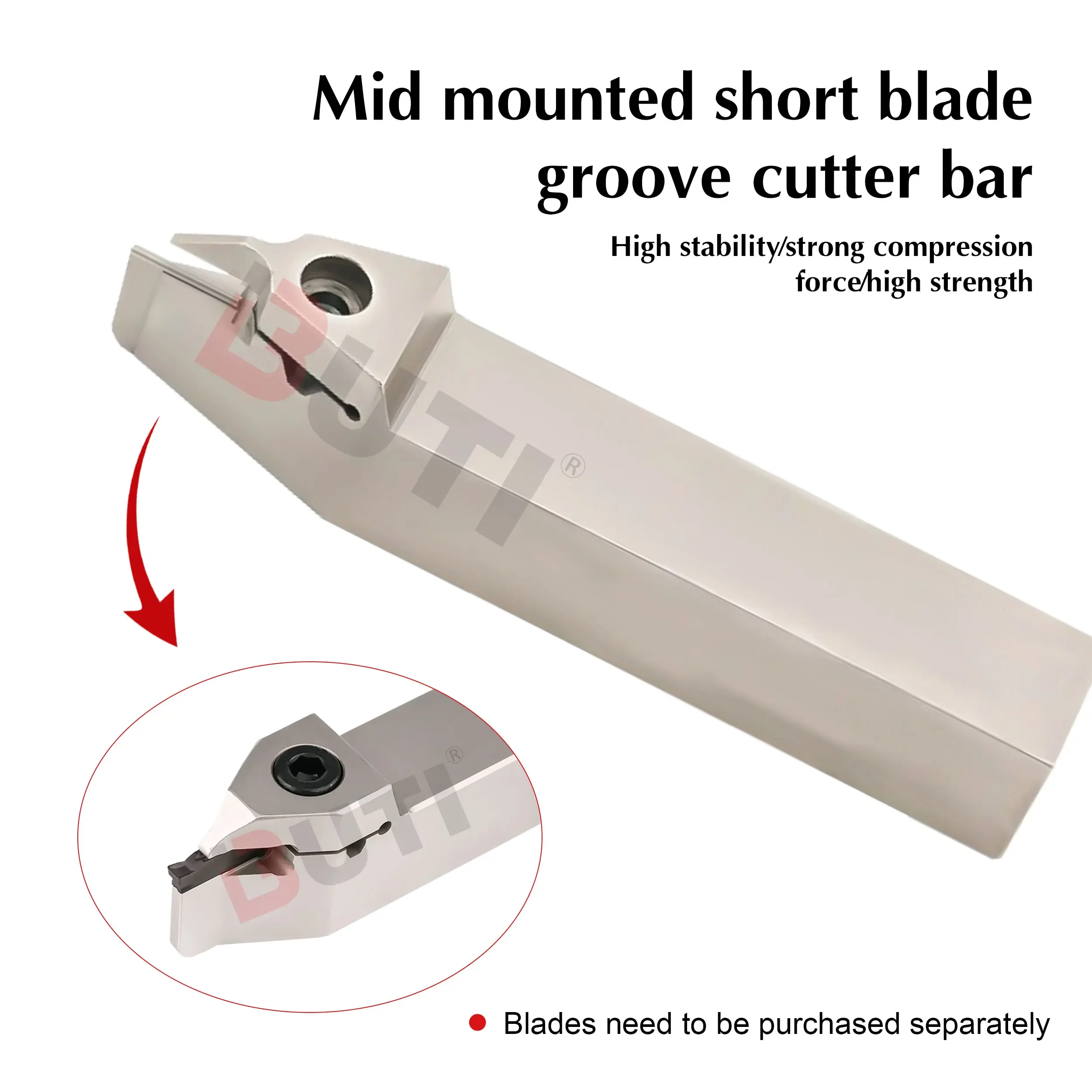 Mgenn 2020/2525-2t6/3t7/4t7/5t10/6t10 mid montado lâmina curta cortadores de sulco barra faca de sulco médio cnc faca de corte externo