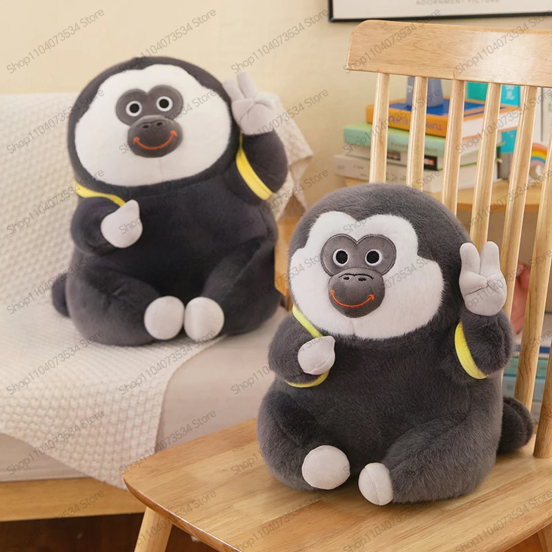 

Милая плюшевая игрушка-обезьянка с белой мордочкой в стиле аниме, подушка-банан, подарок на день рождения для детей и взрослых