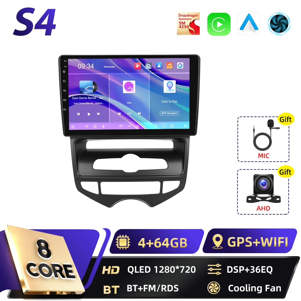 Podofo 8+128G 2din Android autoradio voor Hyundai IX20 2012 GPS navigatie Carplay Android Auto BT DSP WIFI FM