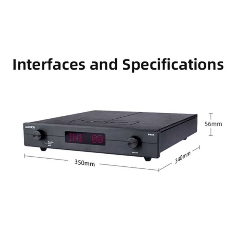 LADDER Bach Hi-Res Audio Fully Balanced Preamplifier R-2R Structure Stable Output Pre-Amplifier