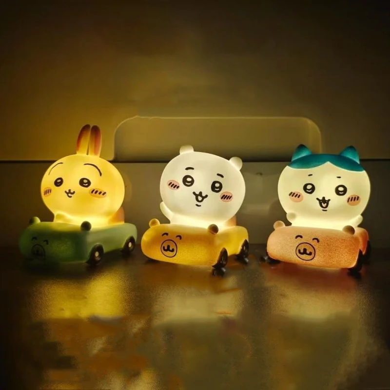 Chiikawa Led Night Light Usagi Hachiware Cartoon Sleep Lamp Soft Eye-Caring Bedside Desk Light Birthday Gift Kids Bedroom Decor - view 6