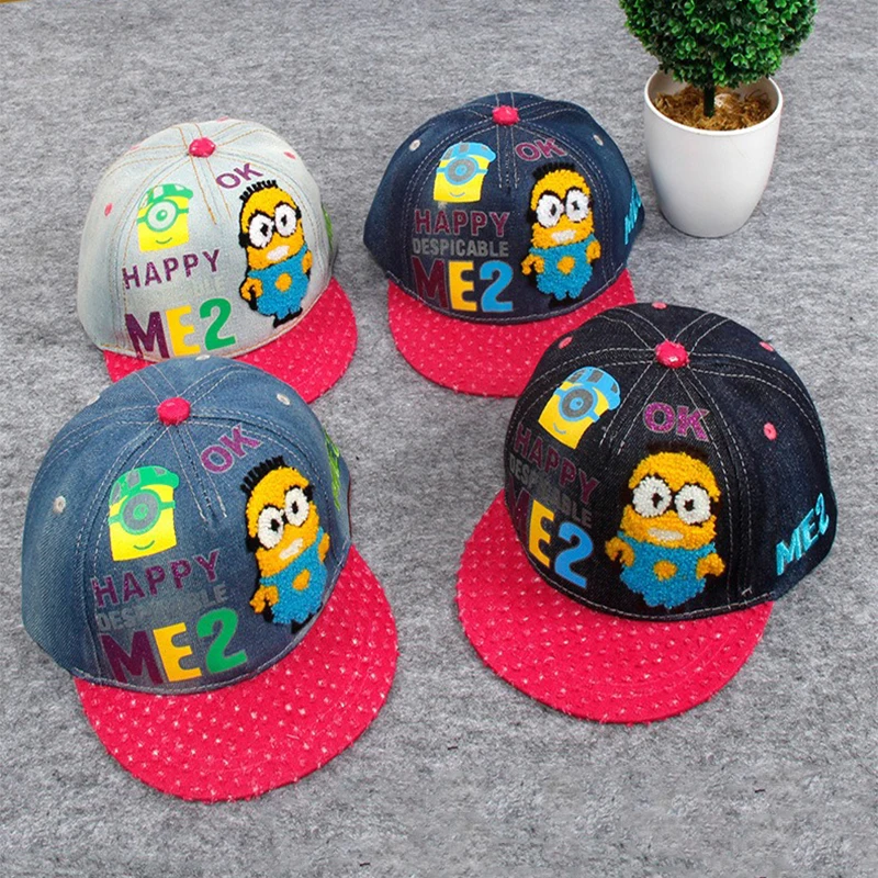 

Despicable Me Minion Kawaii Cartoon Cowboy Hat Creative Casual Hip Hop Baseball Cap A Gift Kids Love