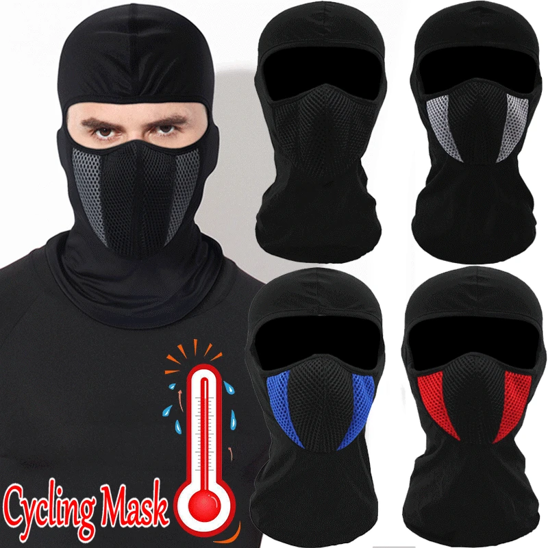 Breathable Motorcycle Balaclava Full Face Mask Hat Cycling Sports Dustproof Windproof Scarf Headgear Men Women Neck Face Tubes