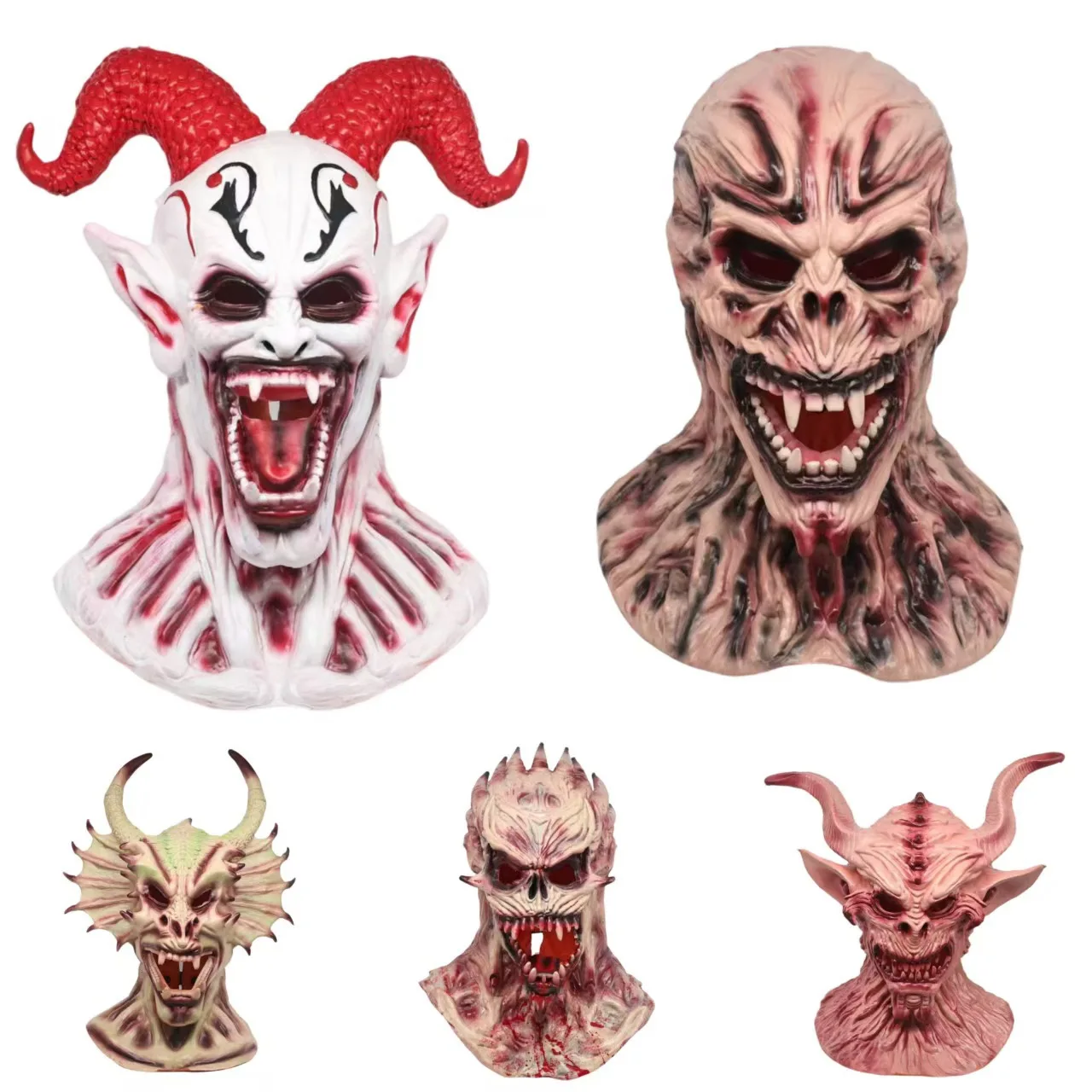 

Новый Хэллоуин Mouthless Monster Demon Piranha маска страшный капюшон зомби замачивающий капюшон зомби наряд реквизит