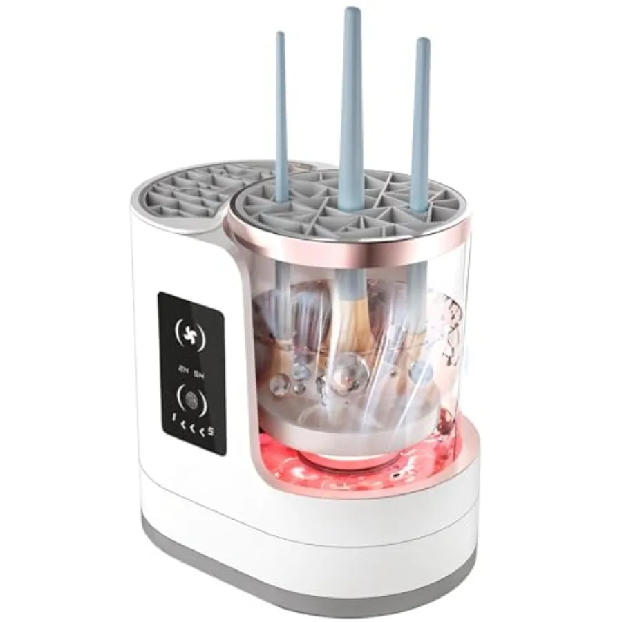 

Electric Makeup Brush Cleaner Machine 3 In 1 Automatic Make Up Brushes Cosmetic Sponge Cleanser Dryer and Storage Simply Quick