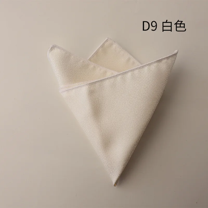 Solid White Pocket Square Handkerchief for Men