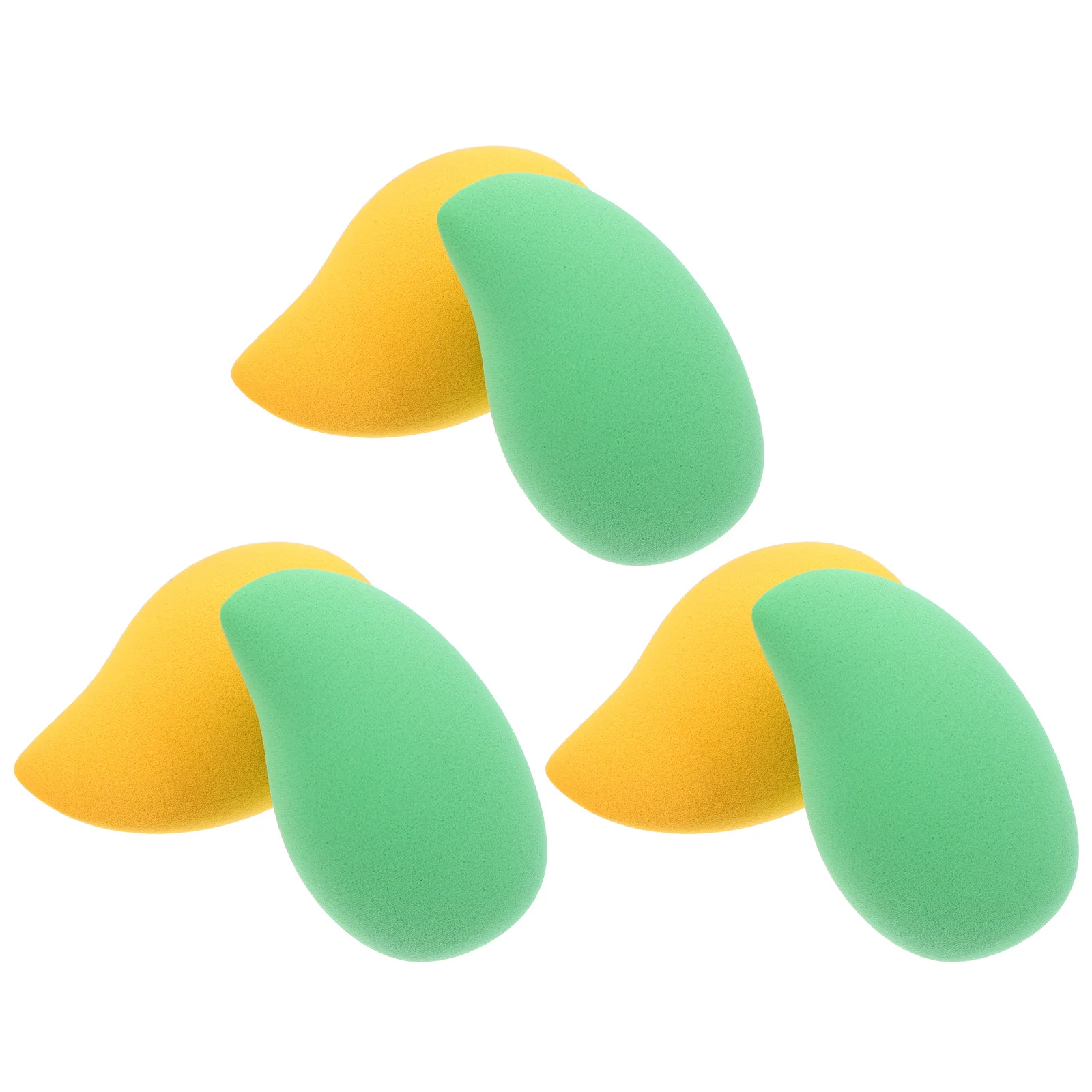 

6pcs Mango-Design Makeup Dual Purpose Dry Wet Use Supple Sponge For Foundation Face Tools Travel Compact