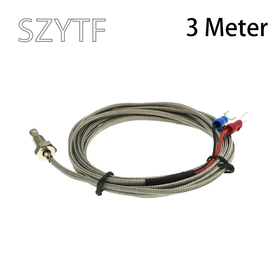 1M/2M/3M K Type Thermocouple Control Thread M6 Screw Probe Temperature Sensor Temperature-Controller 0-400C Sensor Probe