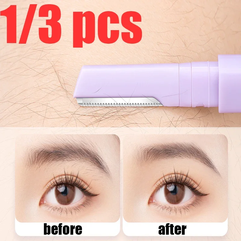 Double-ended Eyebrow Trimmer Blade Safe Professional Folding Eyebrow Knife Face Hair Removal Scraper Shaver Makeup Beauty Tools