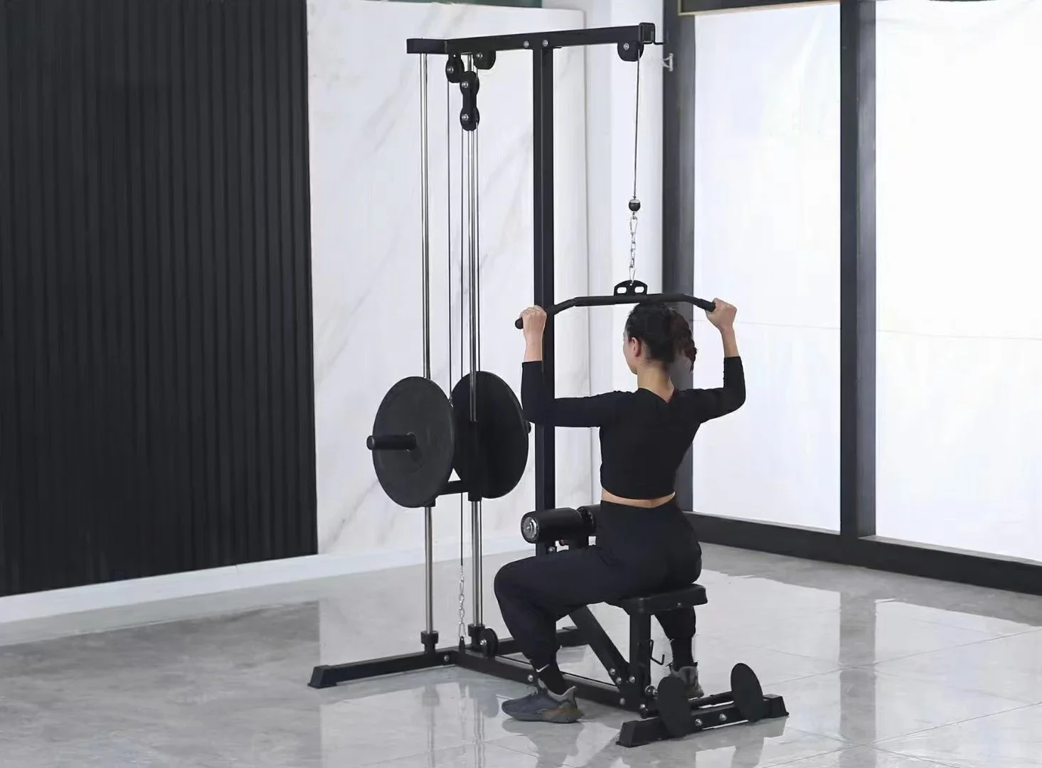 Gym Equipment Combo Weight Plate load Fitness Machine Dual Low Row Lat Pull Down Machine For Home