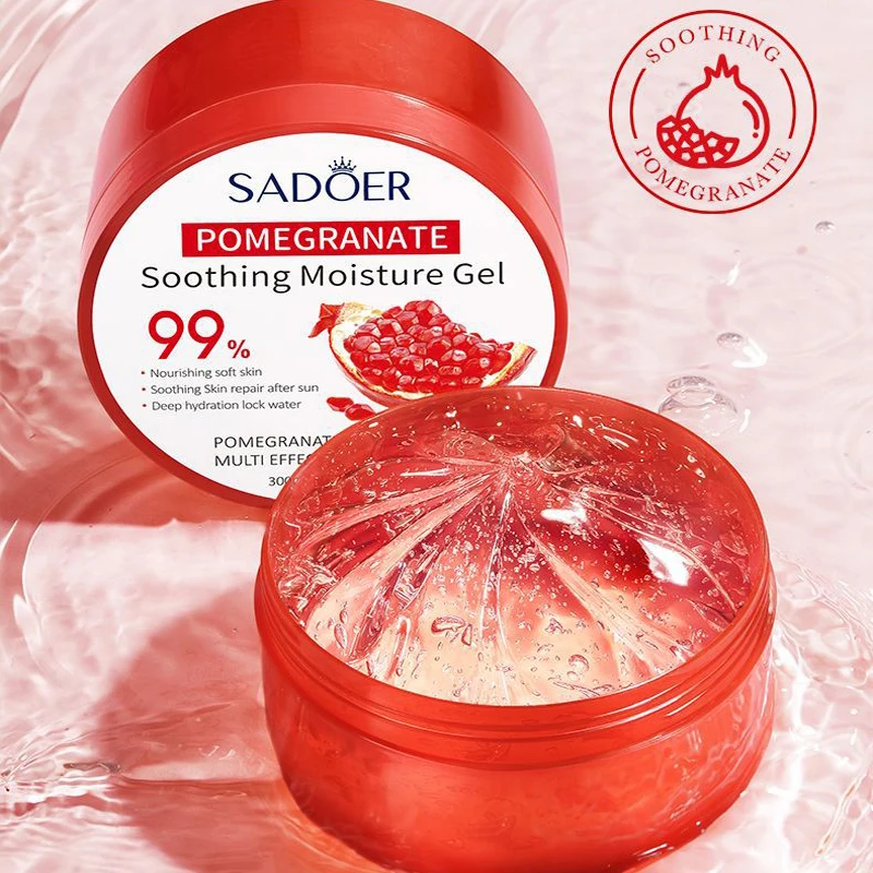 Face Cream Pomegranate Moisturizing Gel Soothing Nourish Repair Deep Hydrating Skin Care Product Cosmetics 300g