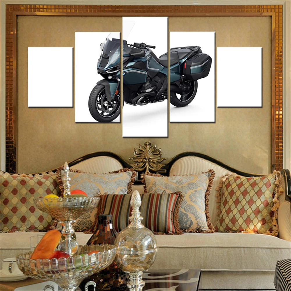 

5 Pieces Canvas Wall Arts Poster Paitning Bikes R1300 RT 5K Wallpaper Home Decor Picture Printing For Living Room Mural Arrtwork