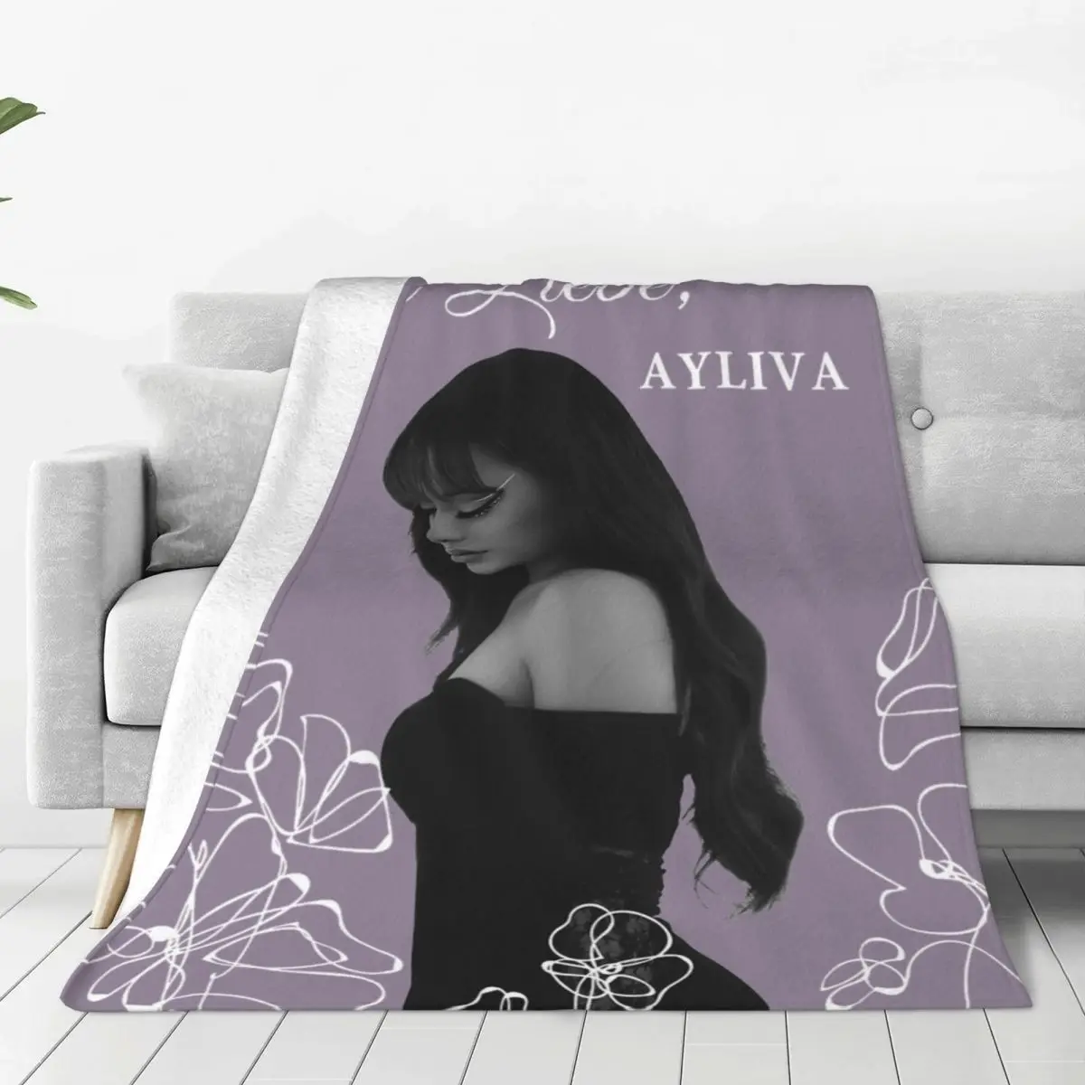 Ayliva In Liebe Knitted Blankets Pop Singer Music Flannel Throw Blankets Bedding Couch Personalised Soft Warm Bedspreads