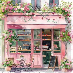 French Paris Bakery Cake Patisserie Pastry Shop Party Decor Backdrop Pink for Girl Boy Baby Shower 1st First One Birthday Custom