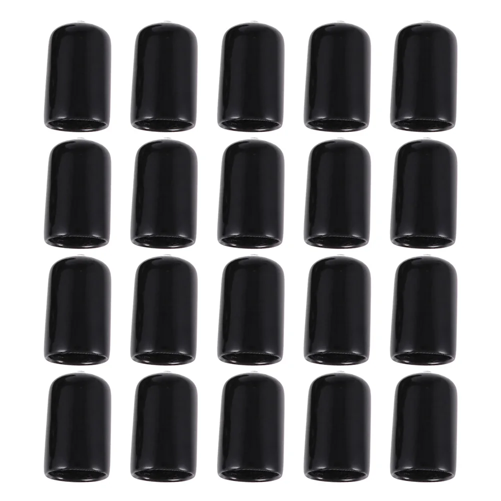 

60pcs Wire Protection Cap 16mm Black Screw Thread Protectors Rubber End Caps Tube Covers Furniture Feet Safeguard