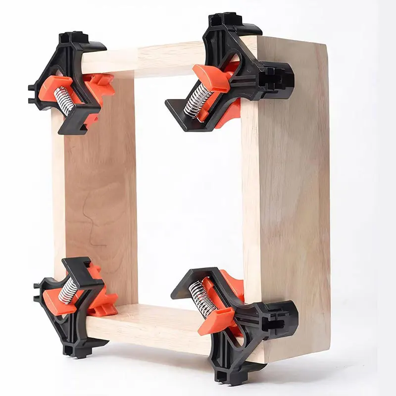 4 PCS 90° Woodworking Angle Clamps, Right Angle Clamp Holder with Adjustable Hand Tools for Woodworking Project Picture Frames