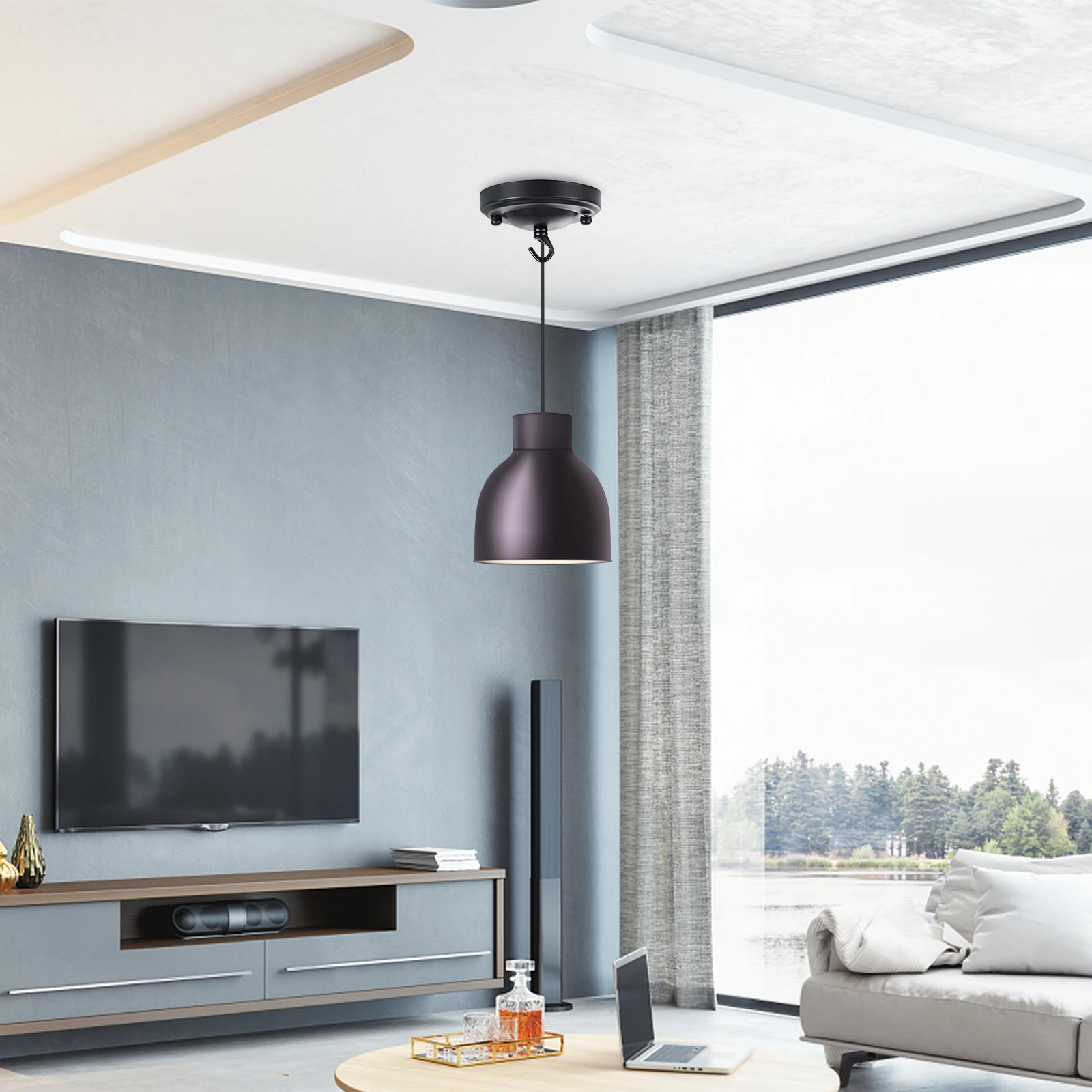 

Black Iron Zinc Alloy Ceiling Plate Round Canopy Cover for Ch Pendant Light Kit Mounting Bracket Strong Durable