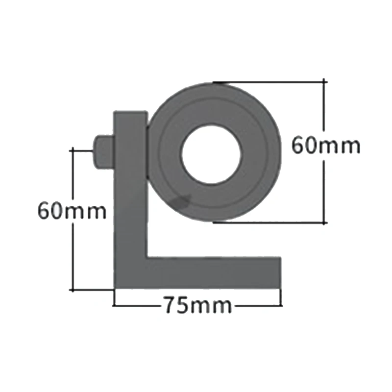 Professional 90 Degree Monitoring Mini Prism Target with L-bar for Total Station Copper & Silver Coated Tunnel Surveying