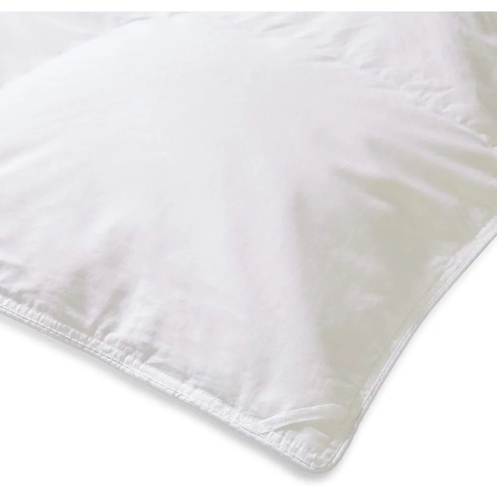 Lightweight Luxury Down Alternative Comforter, Vegan and Hypoallergenic – 100% Cotton Sateen Shell