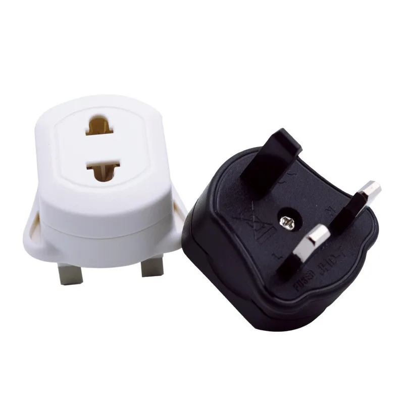 1pcs White Black 250V 13A 2 Pin US EU to UK 3 Pin Travel Adapter Plug Cyprus Maldives Singapore Britain Converter Plug Type G