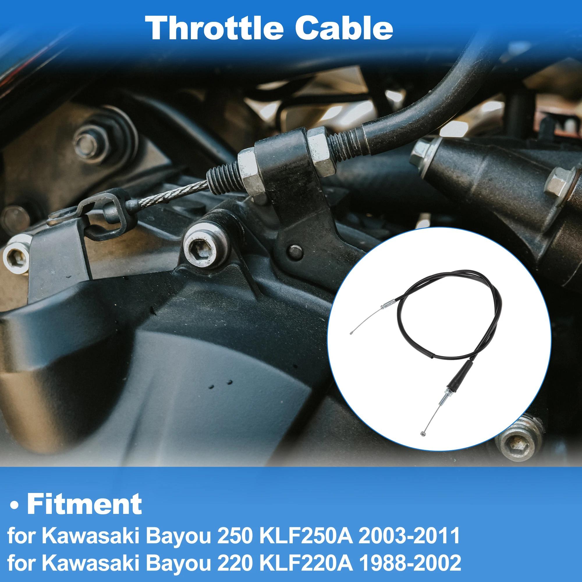 Motoforti Throttle Cable for Kawasaki Bayou 250 KLF250A 2003-2011 030169