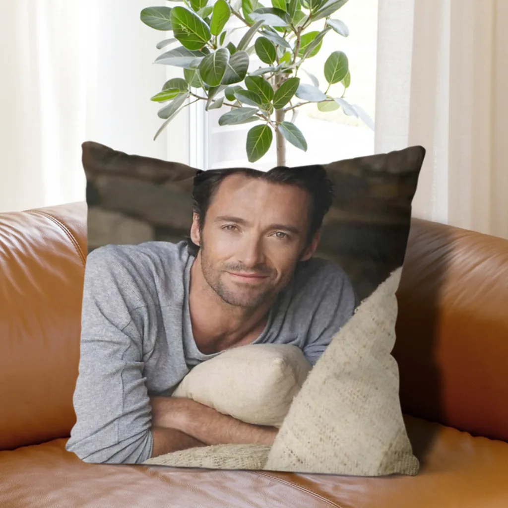 Hugh Jackman Pillow Case SoftCushion Cover For Home Decor Easy To Clean