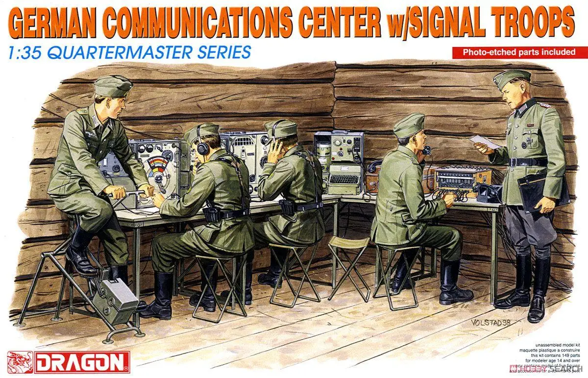 

DRAGON 1/35 WW.II German Communications Center w/Signal Troops (Set of 5) Model Kit 3826