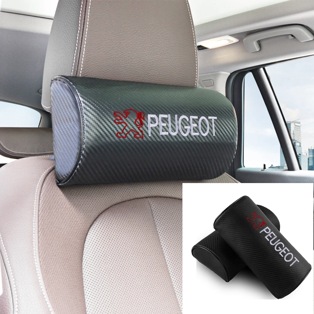 1/2PC respaldo de coche Protector de reposacabezas almohada de cuello camión accesorio para Taxi para Peugeot 308 206 207 208 508 2008 407 3008 306 408 508