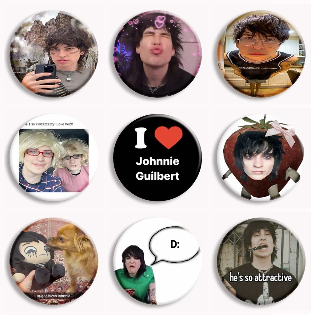 

Jake Webber Johnnie Guilbert Funny Meme Button Pin The Tinas Brooch America's Favorite Ladies Badge Bag Decor Accessories