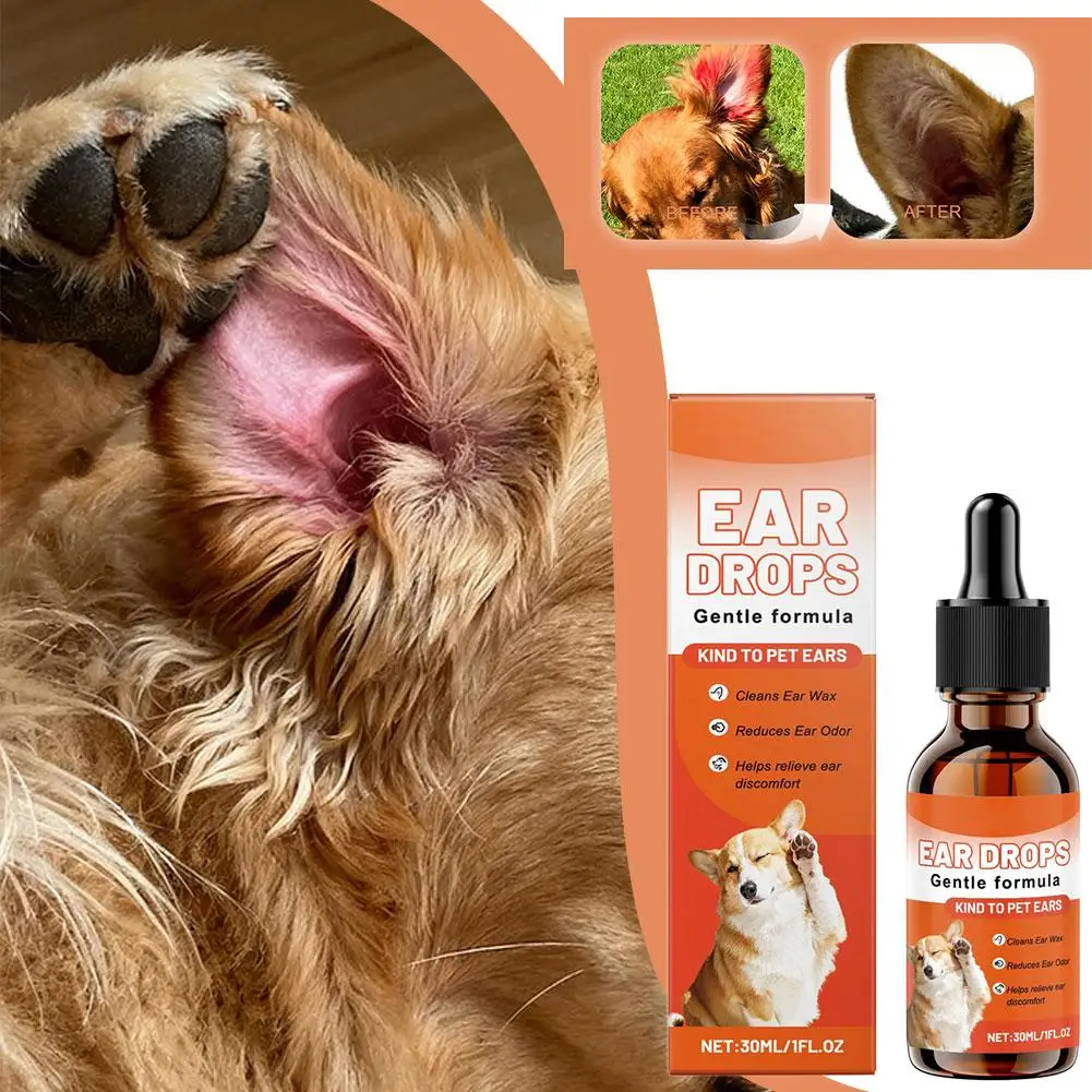 قطرات العناية بالأذن للكلاب الأليفة للعناية اليومية، وتنظيف لطيف من شمع الأذن، وقطرات تنظيف الأذن المهدئة لإزالة الرائحة #4