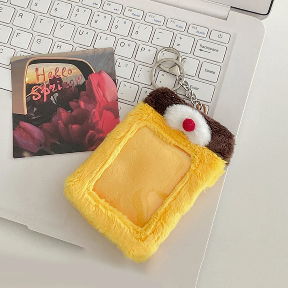 Plush Card Cover Star Chasing Pendant Cartoon Protector Case Animal Shape Cute Photo Card Holder Sweet ID Credit Case Keychain