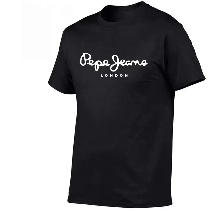 

2025 Newest Pepe-Jeans-London Logo T-Shirt Summer Men's /Women's Short Sleeve Popular Tees Shirt Tops Unisex