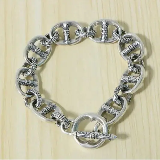 S925 sterling silver bracelet with stylish temperament  Personality Eternal Pig Nose  Advanced niche design handicrafts