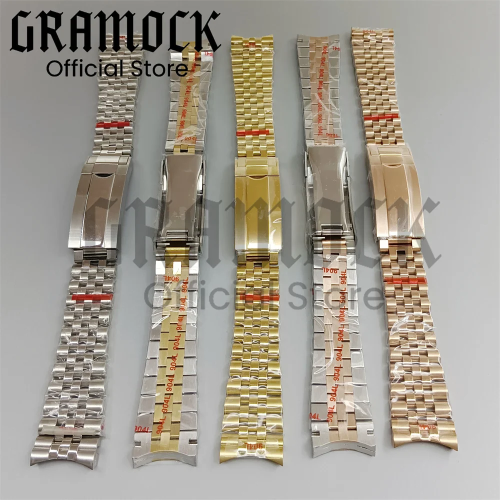 Double end link 20mm 904L bracelet Solid Stainless Steel Watch Band Folding Buckle  jubilee Strap Suitable for 36mm40mm41mm case