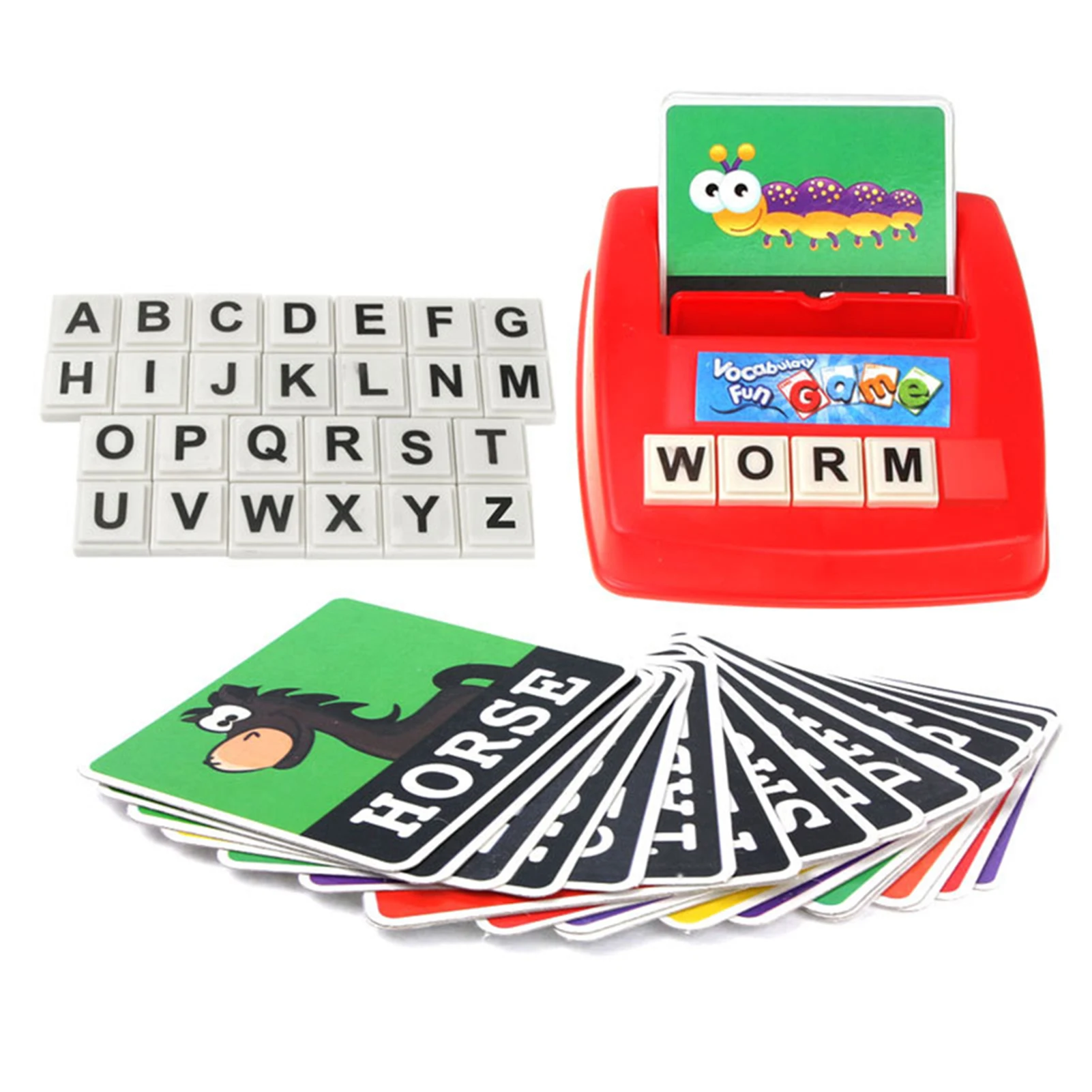 English Word Learning Machine Puzzle Toy Letters Machine Letter Spelling Game