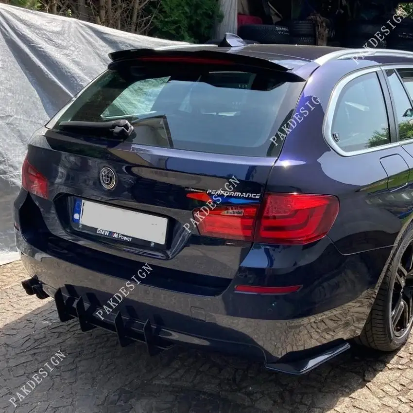 MP Style for BMW 1 Series F10 F11 2010-2017 Car Rear Bumper Lip Spoiler Diffuser Splitter Back Fins Fender Canards Trims Tuning