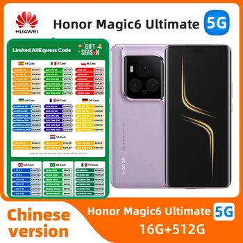 Honor Magic6 Ultimate Edition 5G Google Play Snapdragon 8 Gen 3  6.8” OLED 120Hz 66W 5600mAh 50MP MagicOS 8.0 OTA NFC