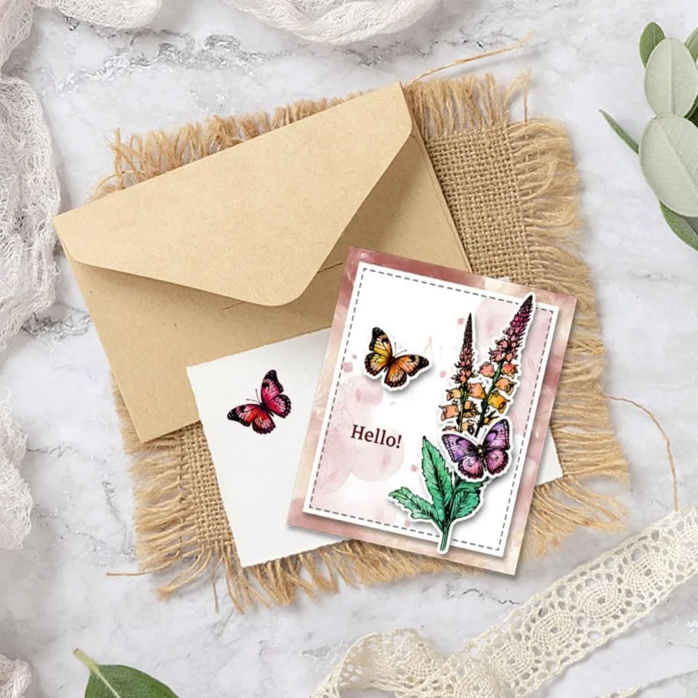Flower Branch Plant Clear Stamps for Cards Making Flowers and Grass Silicone Clear Stamp Seals Transparent Stamps for DIY