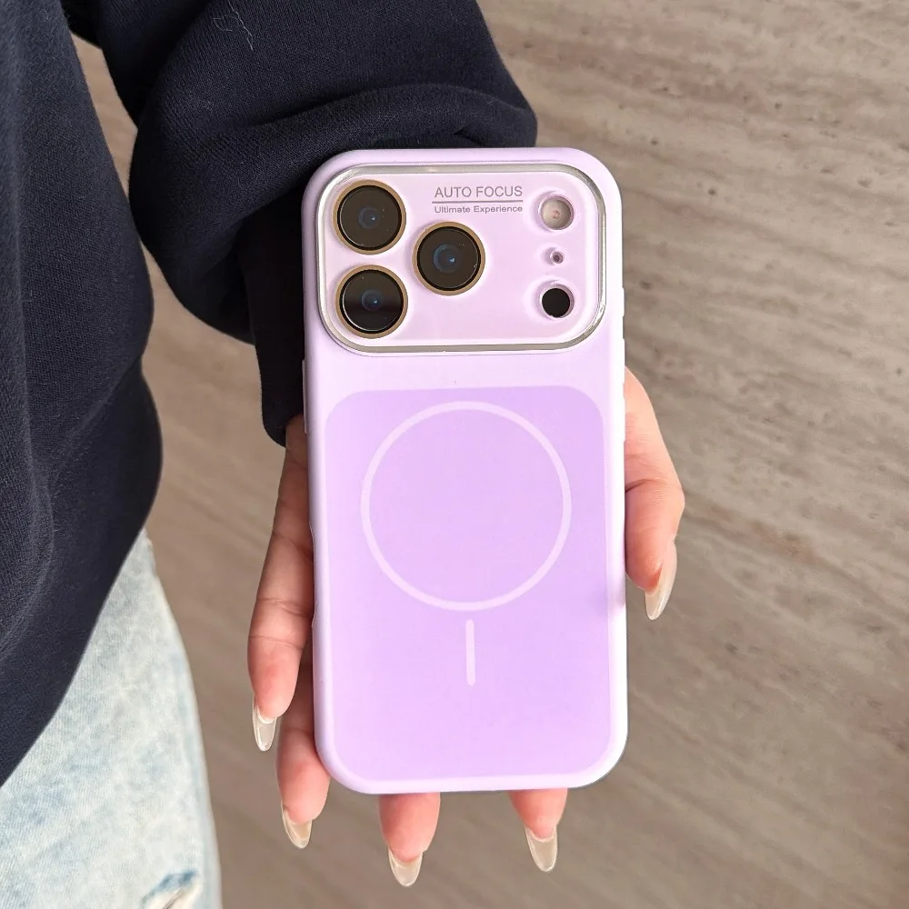 For iPhone 17 Pro Max Case Candy Color Magnetic Lens Protective Shockproof Cover Compatible with iPhone 16 15