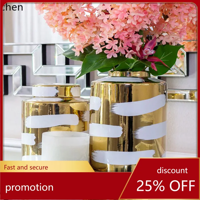 

Hxl electroplated ceramic sugar bowl ornament three-piece set - decorative home crafts