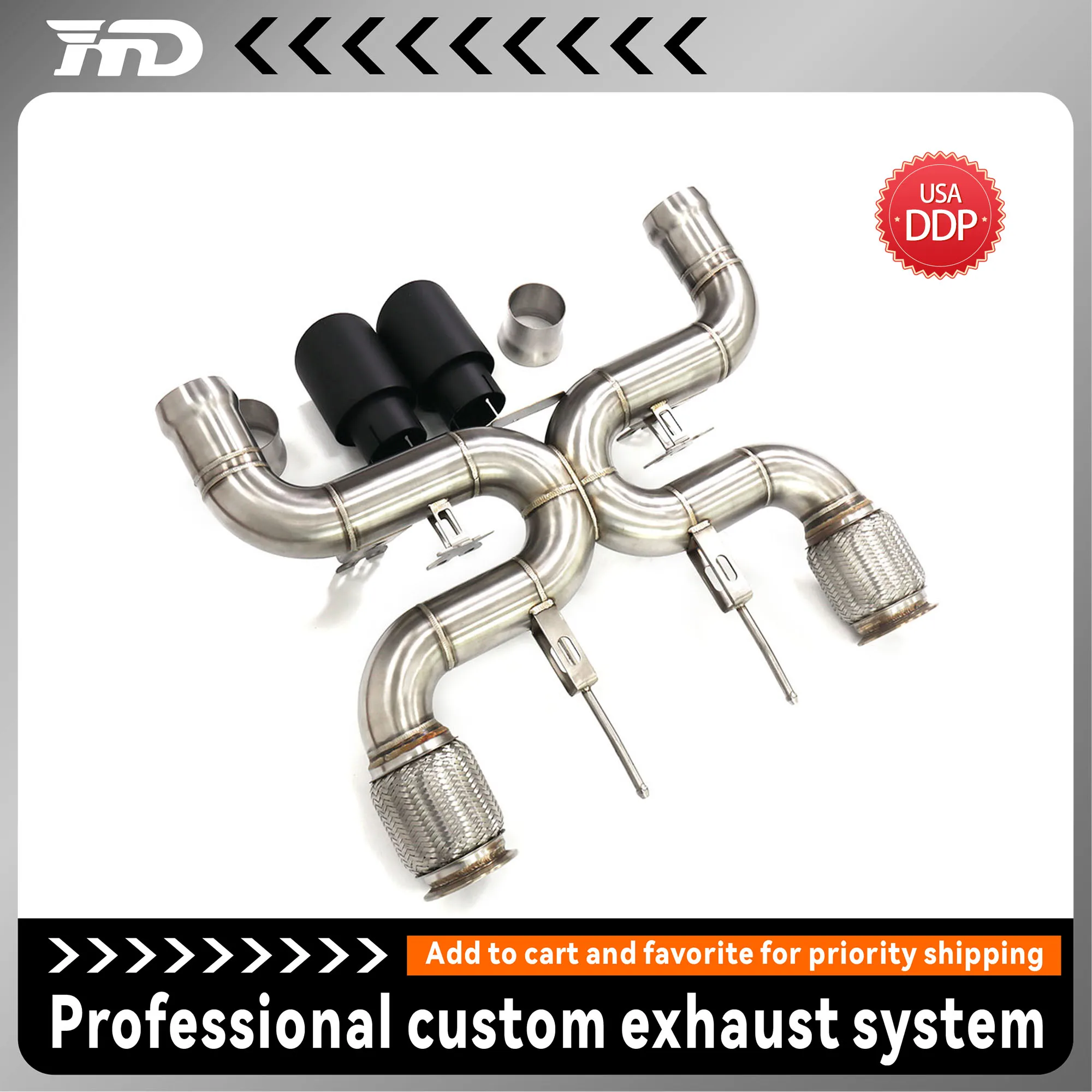 

for McLaren 720S Exhaust System Stainless Steel 304 Catback Axle-Back Performance Muffler Tips